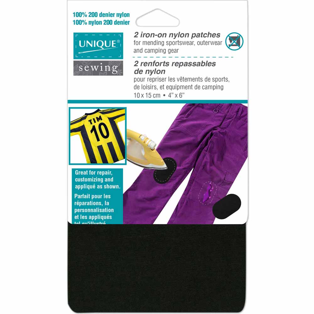 Patch Thermocollant Noir 16×10 Cm – Lot 12 Coudières & Réparations Vêtements, Jeans, Pantalons, Vestes – Facile & Résistant