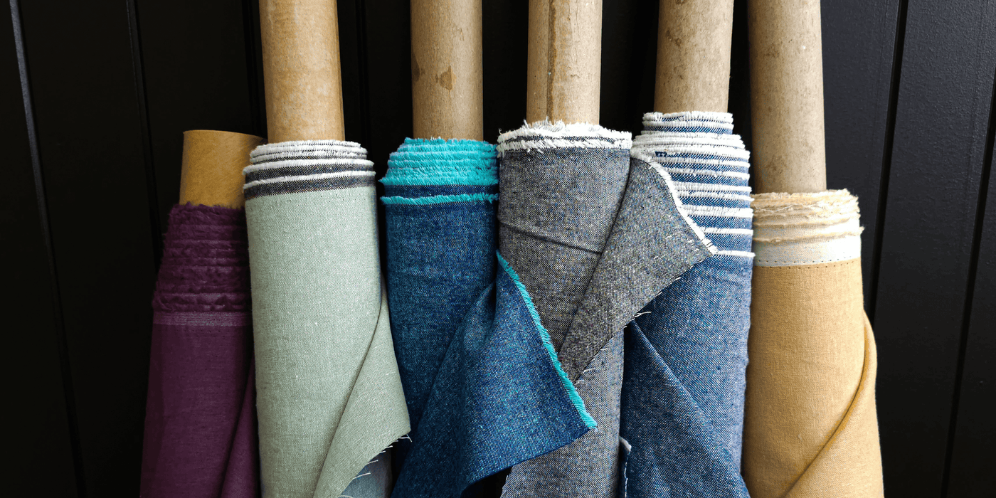 Pale Teal with Multi Tiny Xs - Yarn-Dyed Dobby Weave - 100% Cotton – Eureka  Fabrics