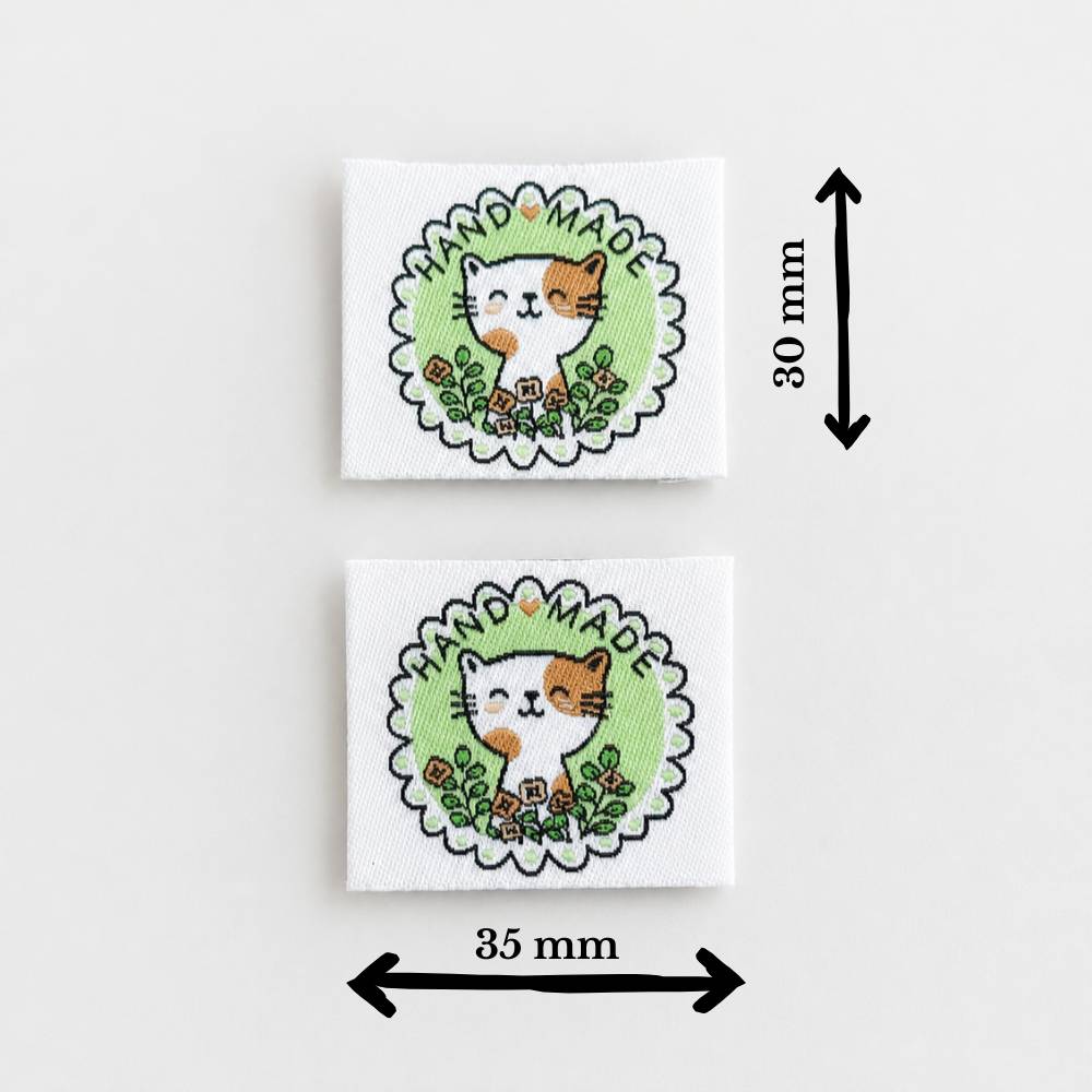 Handmade Cat Woven Labels | Pack of 5 | Sewing Labels – Les Tissées