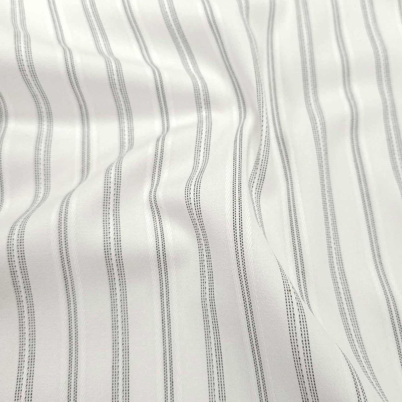 Cotton Shirting | Black Stripes
