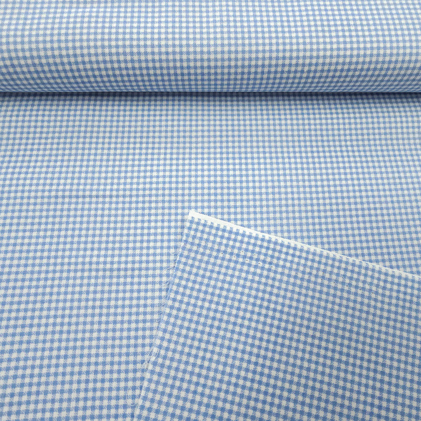 100% Poplin Cotton | Handworks Home | Blue Gingham | Robert Kaufman