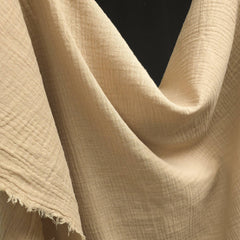Double Gauze Fabric – Tan | 100% Cotton Muslin
