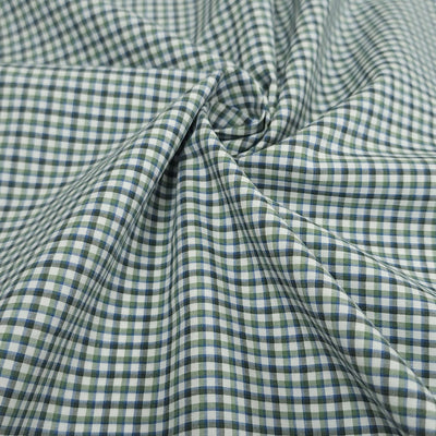 Shirting Cotton by Thomas Mason | Small Green Plaid