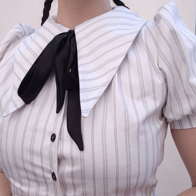 Cotton Shirting Fabric Black Stripes