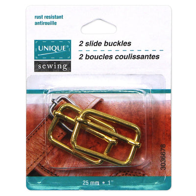 UNIQUE | 2 Slide Buckles | Metal - 25 mm (1″) | 2 pcs