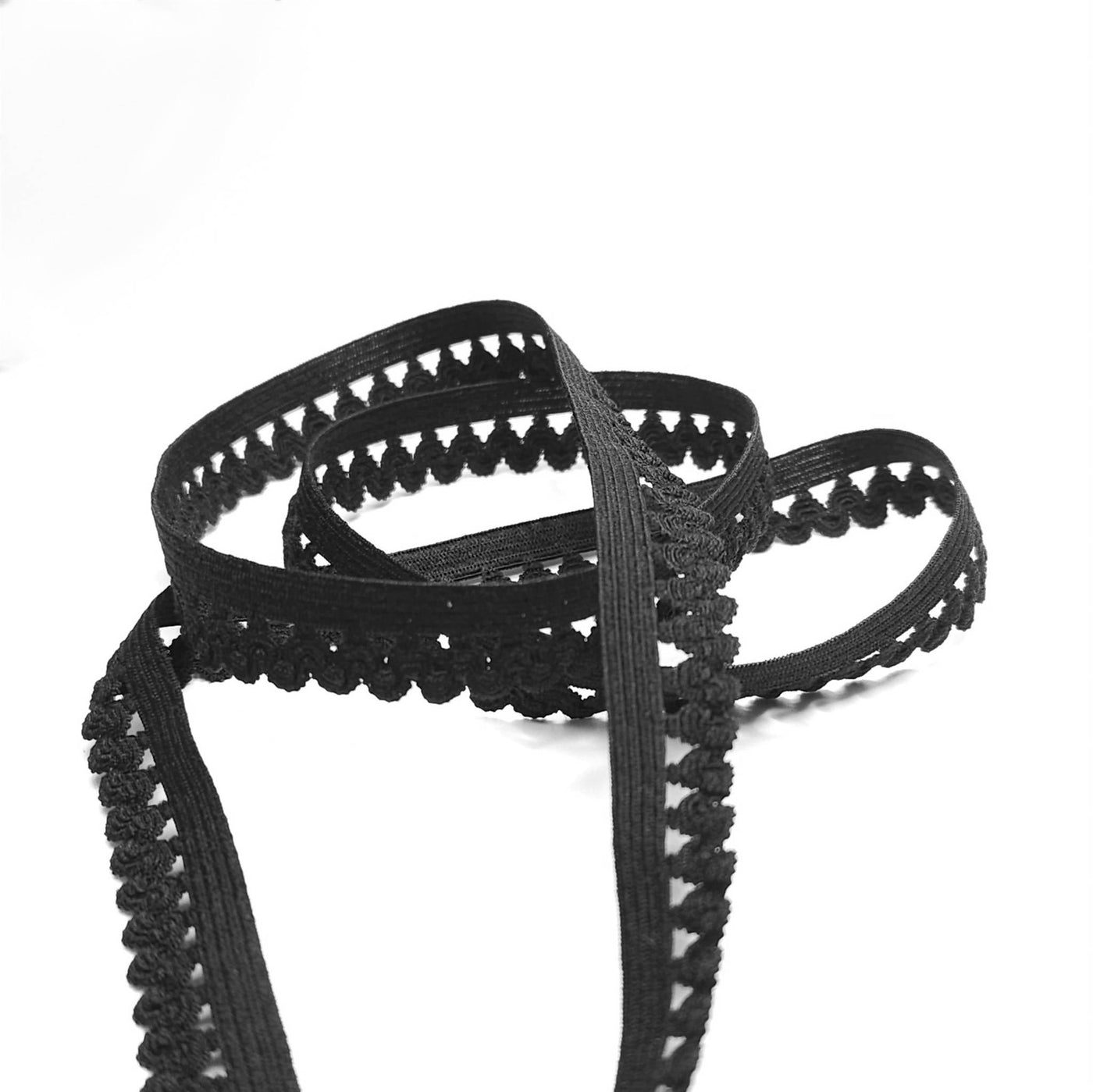 Picot Edge Elastic | Black | 15 mm - 5/8"