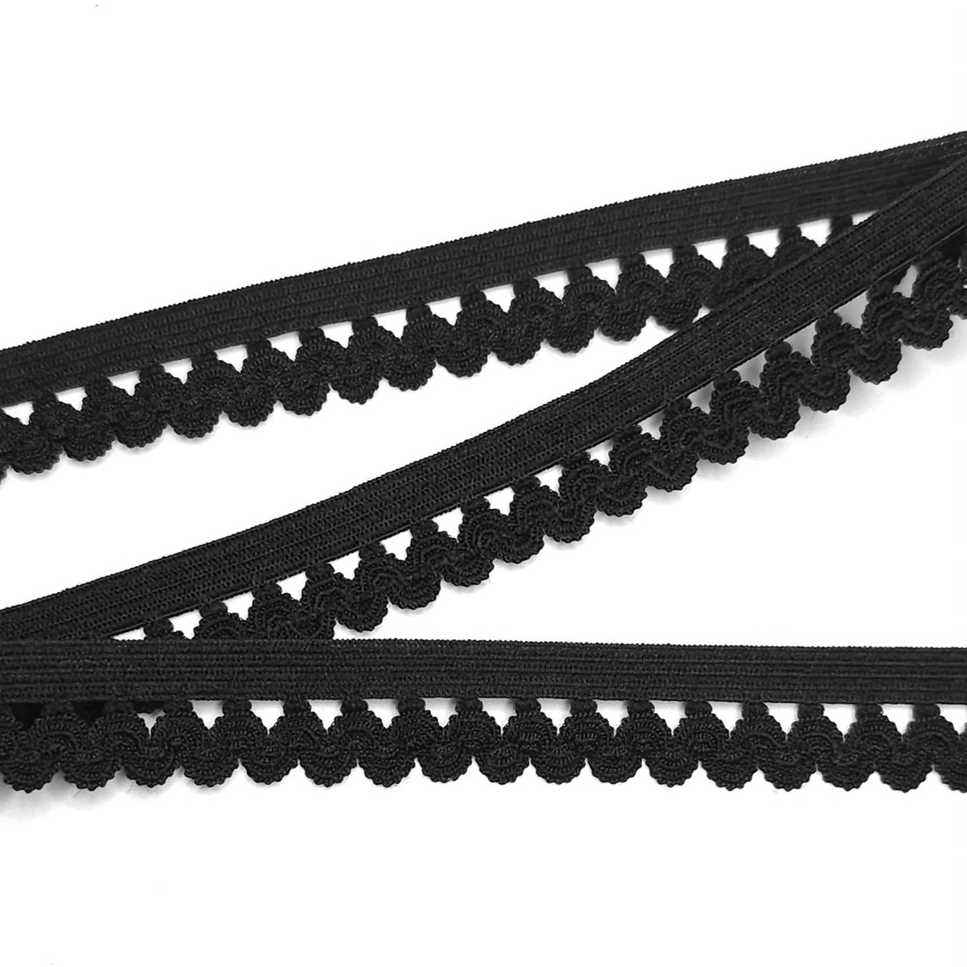 Picot Edge Elastic | Black | 15 mm - 5/8"