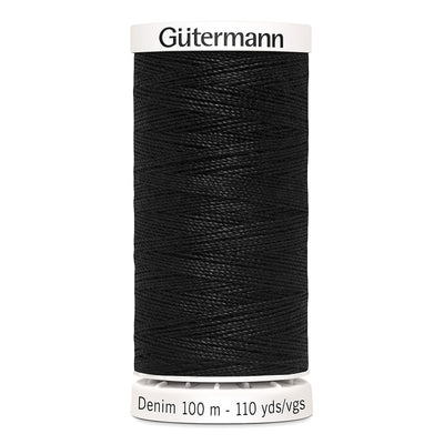 Gütermann | Thread | Jeans | 100 m | #1000 | Black