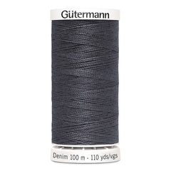 Gütermann | Thread | Jeans | 100 m | #9455 | Grey