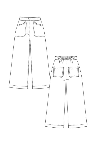 PDF Sewing Pattern | Aina Trousers & Culottes | Named Clothing