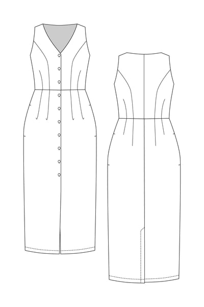 PDF Sewing Pattern | Asteri Button Down Dress & Vest | Named Clothing