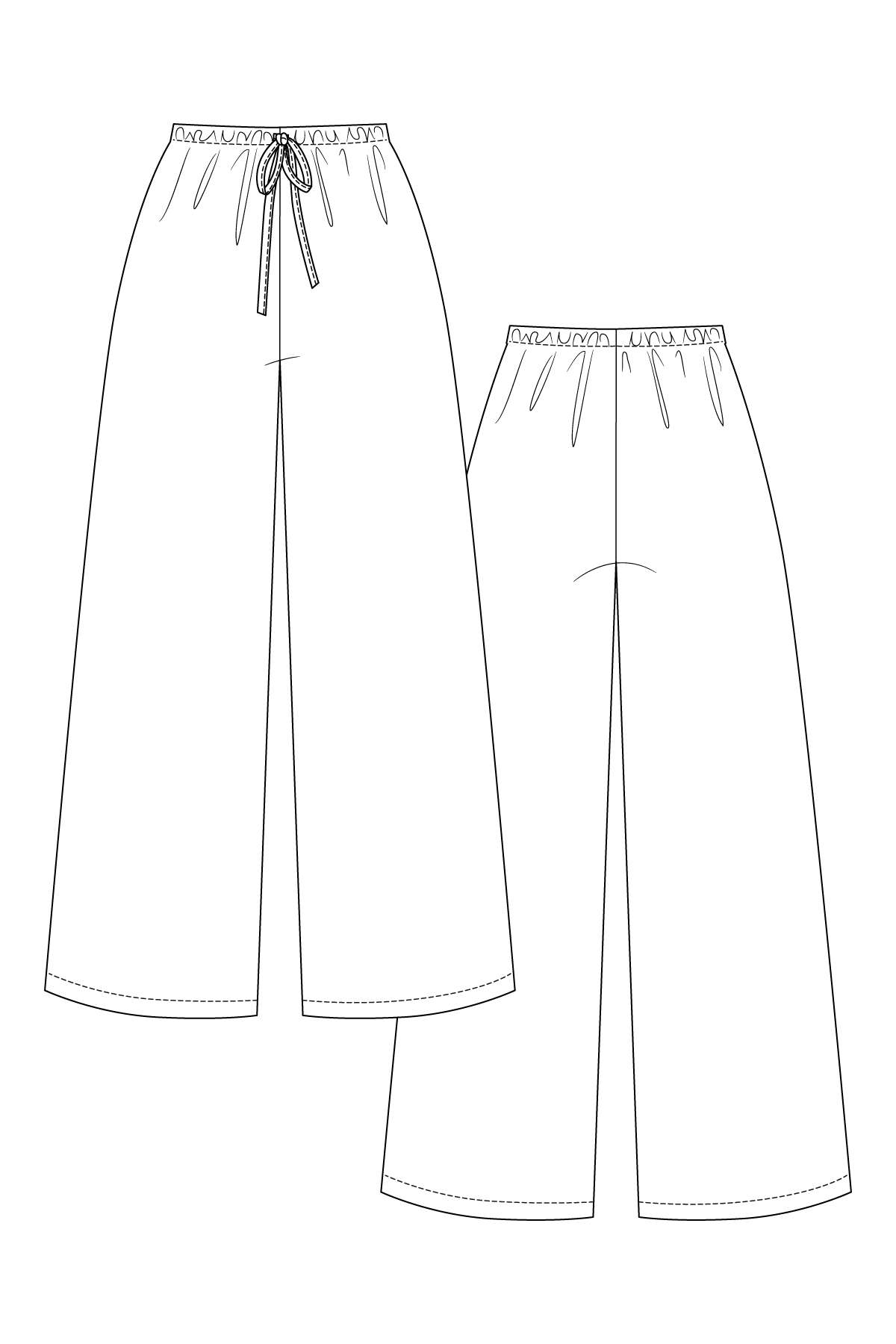PDF Sewing Pattern | Aulio Elastic Waist Shorts & Trousers | Named Clothing
