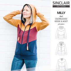 PDF Sewing Pattern | Milly Hoodie & Zip Up Jacket | SINCLAIR