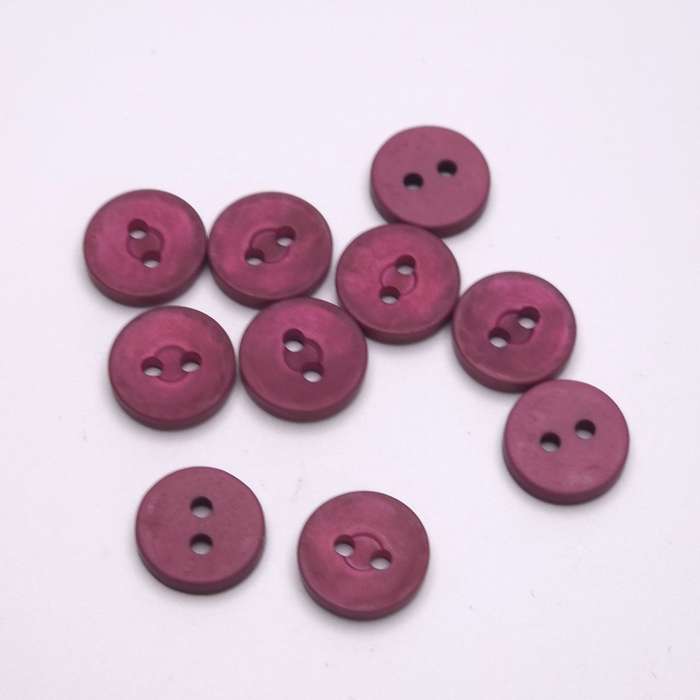 Buttons 10 mm - Plum