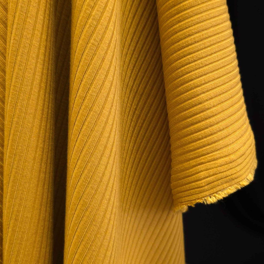 Soft Bamboo Rib Knit Jersey Fabric | Les Tissées
