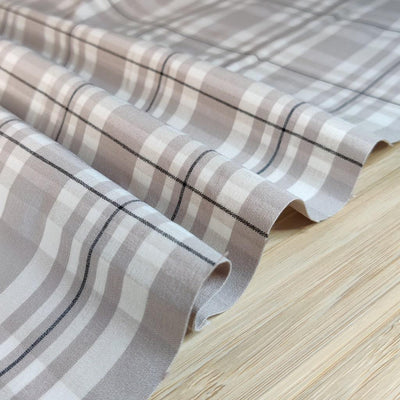 Bengaline | Plaid | Taupe & White | 70 cm | END OF ROLL