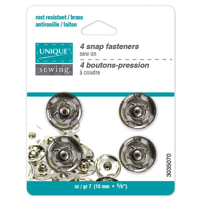 UNIQUE | Snap Fasteners | Size 7 / 15mm (5⁄8″) | 4 Sets