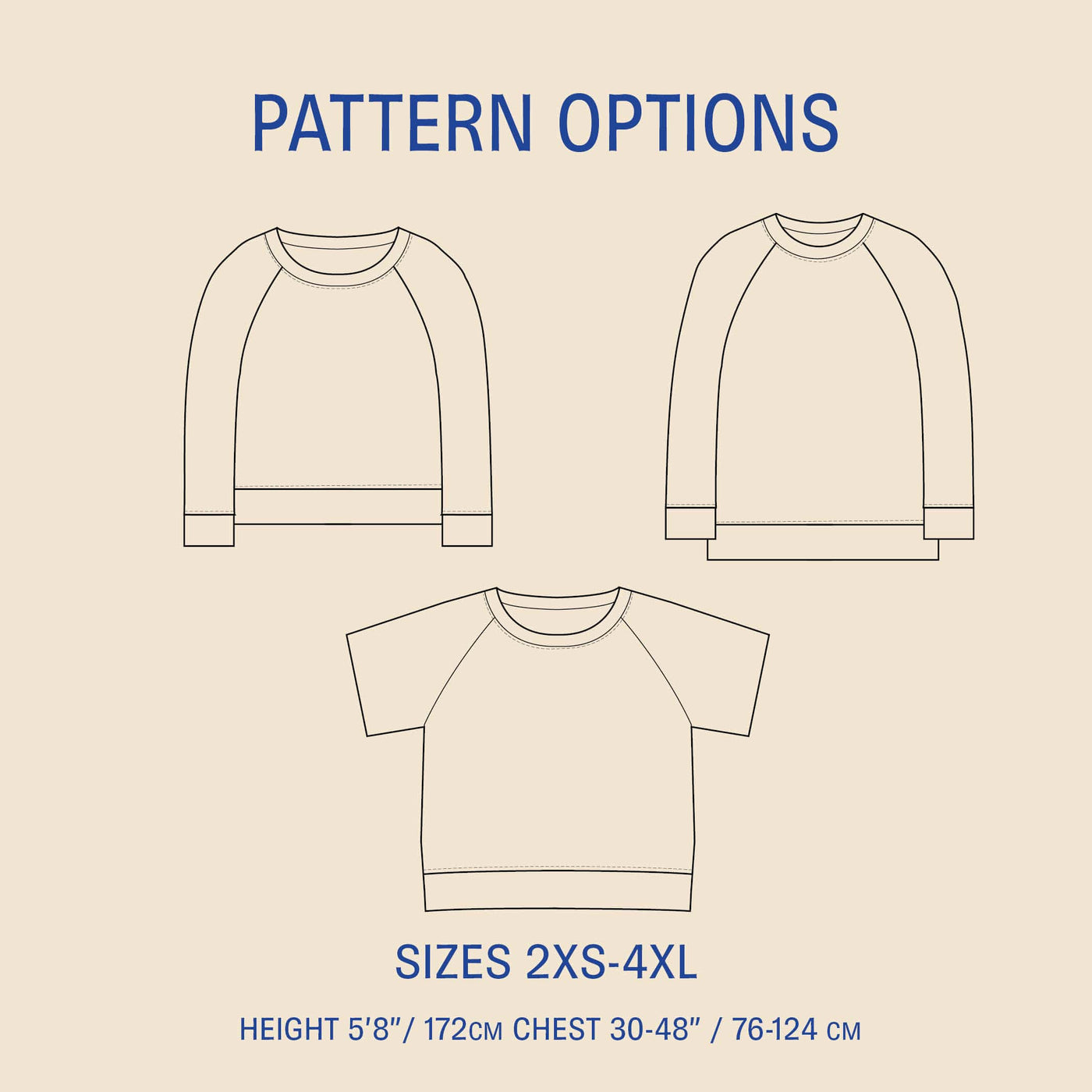 PDF Sewing Pattern | Boxy Raglan Sweater | Wardrobe by Me