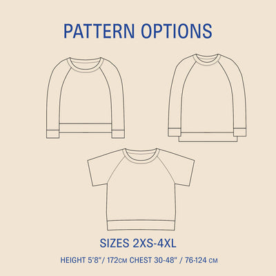 PDF Sewing Pattern | Boxy Raglan Sweater | Wardrobe by Me