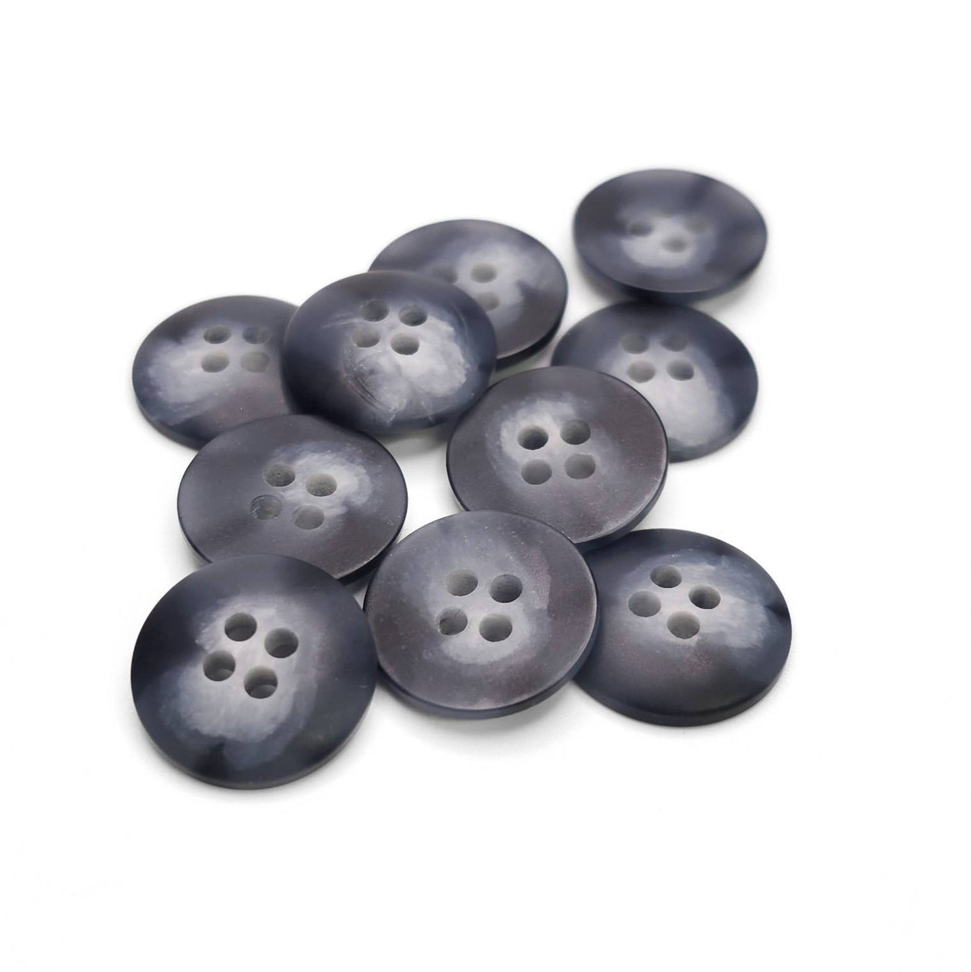 Buttons Gray and Black 15 mm 