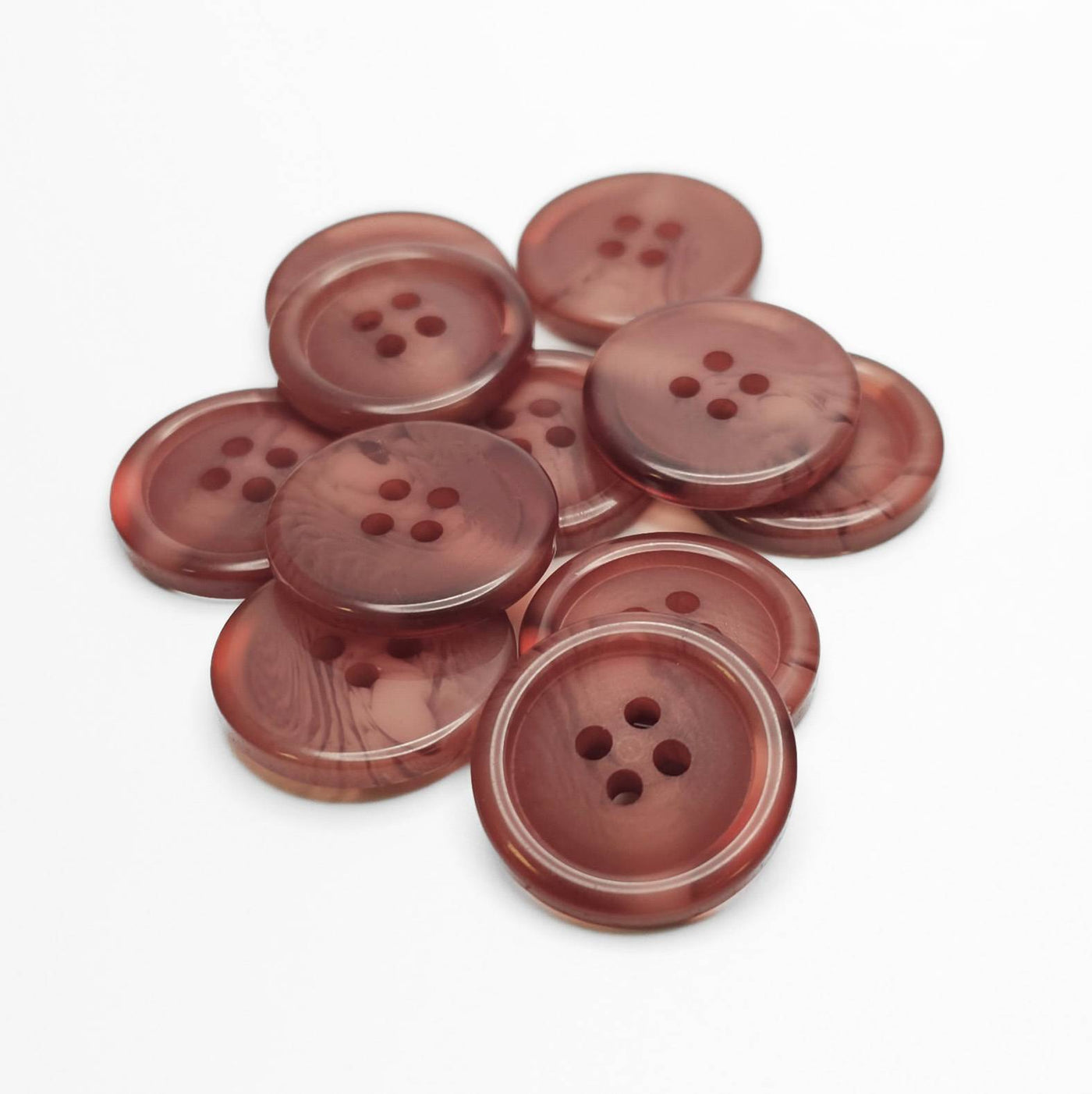 buttons 19 mm brown