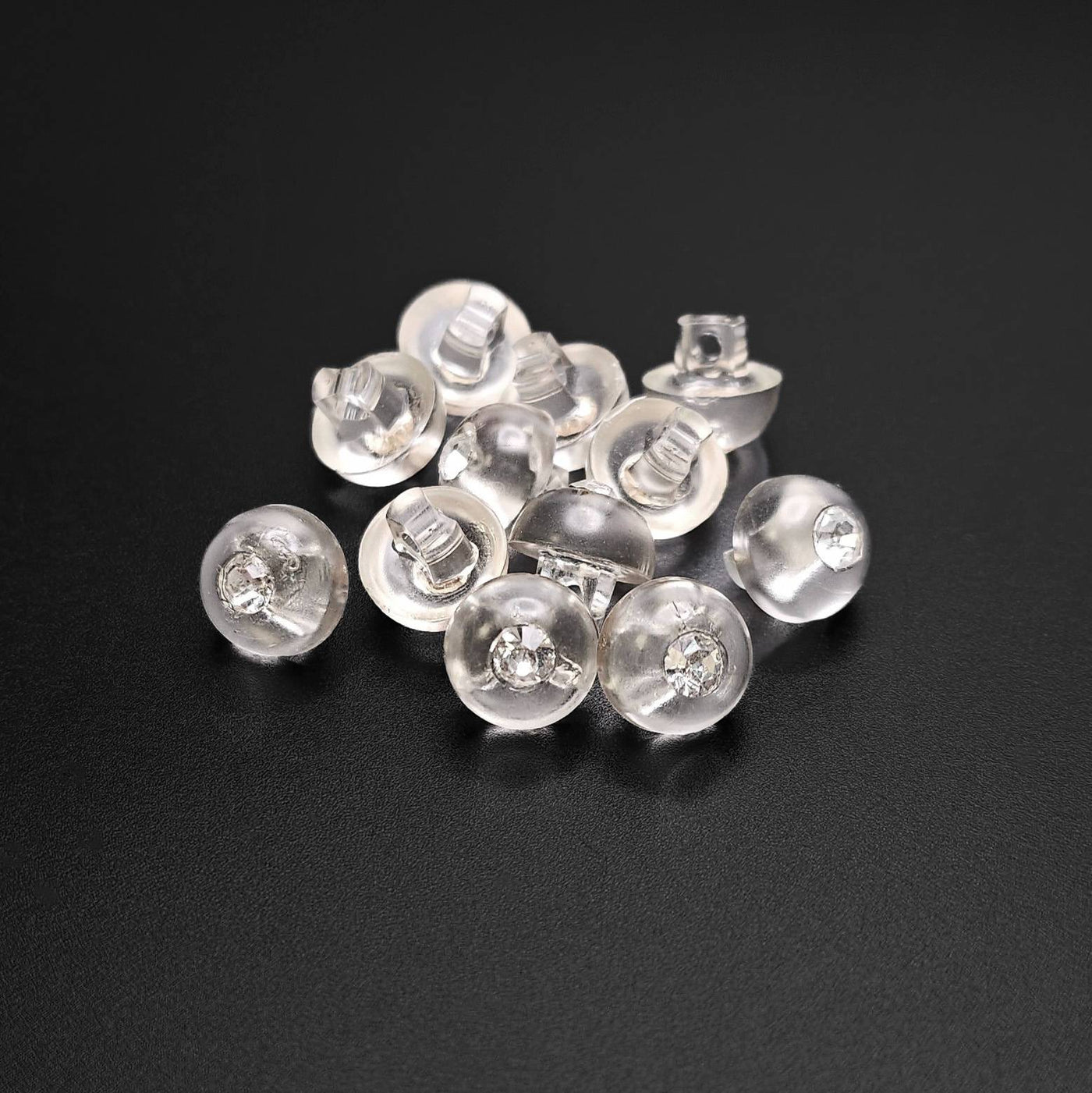 Buttons Clear - Transparent 10 mm