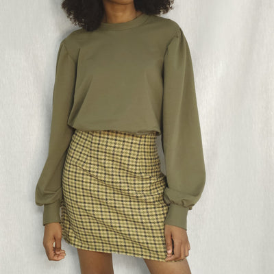 Wool Blend | Houndstooth | Green