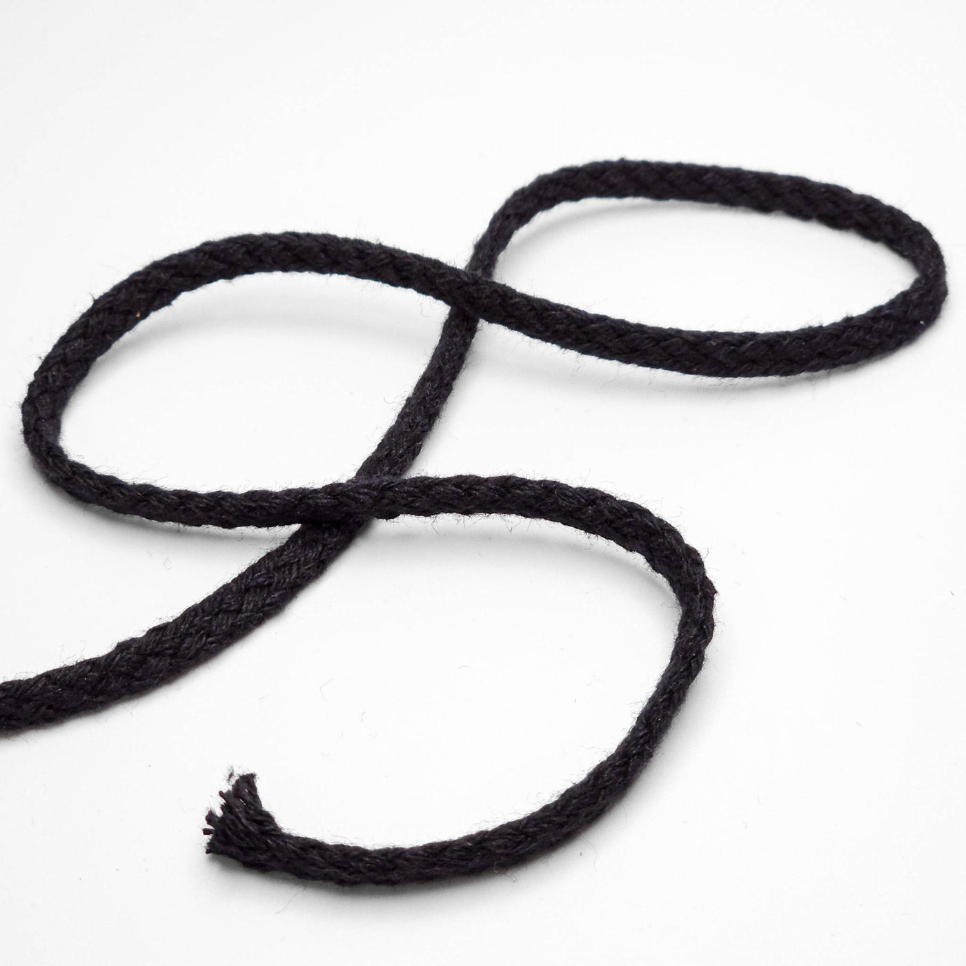 Braided Cotton Cord | 5 mm | Black