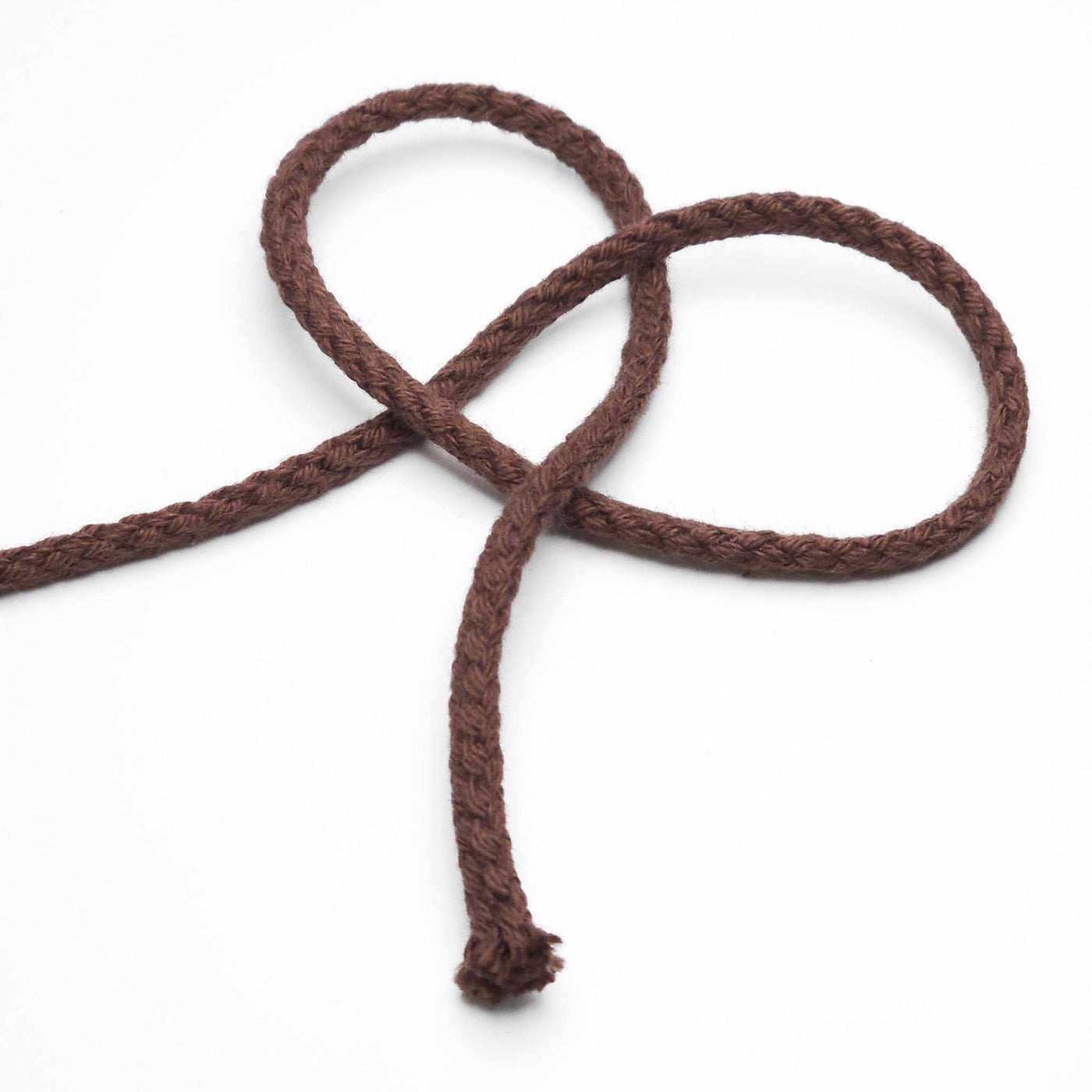 Braided Cotton Cord | 5 mm - Brown 
