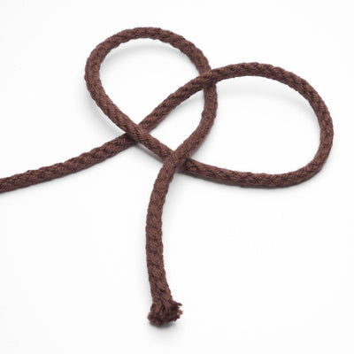 Braided Cotton Cord | 5 mm - Brown 
