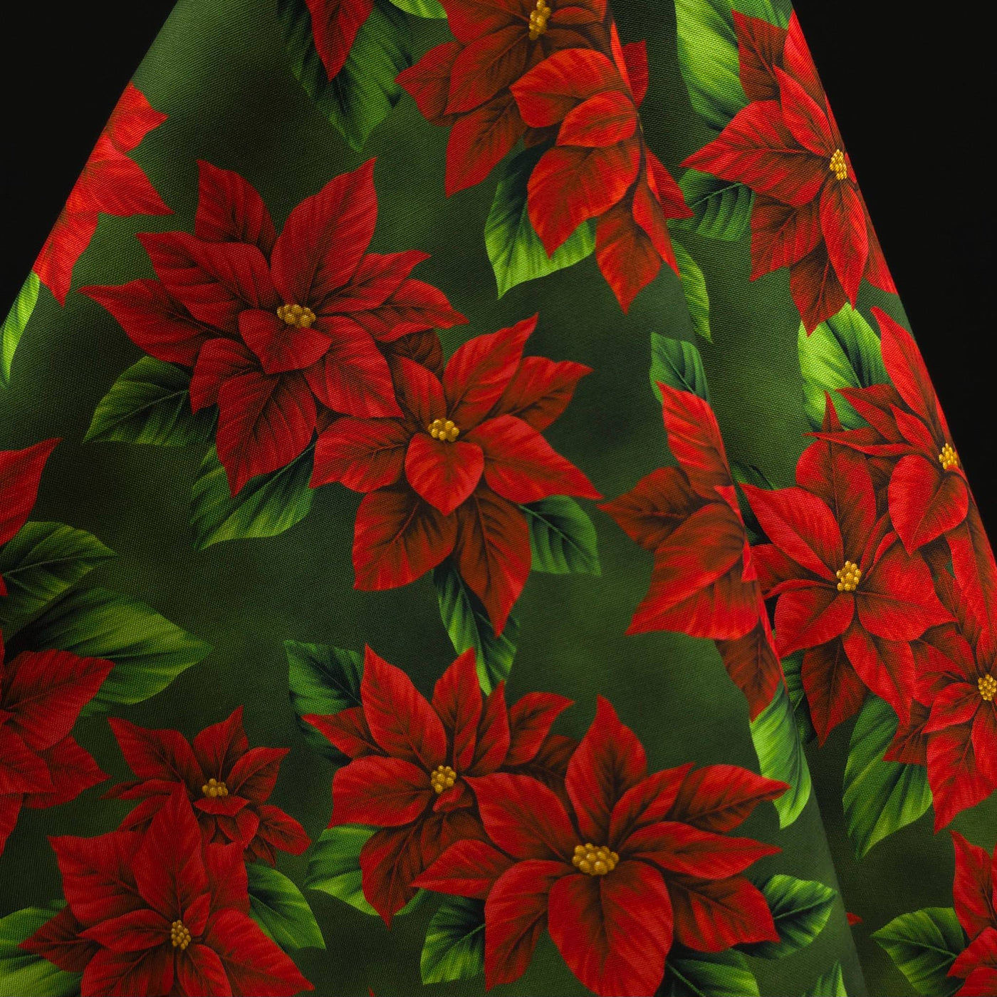 100% Cotton | Vintage Chrismas | Green | Robert Kaufman