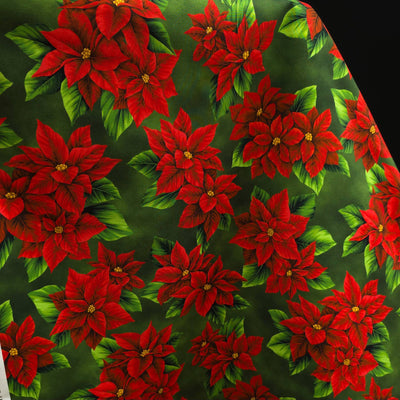 100% Cotton | Vintage Chrismas | Green | Robert Kaufman