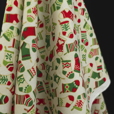 100% Cotton | Holiday Charms | Cream | Robert Kaufman