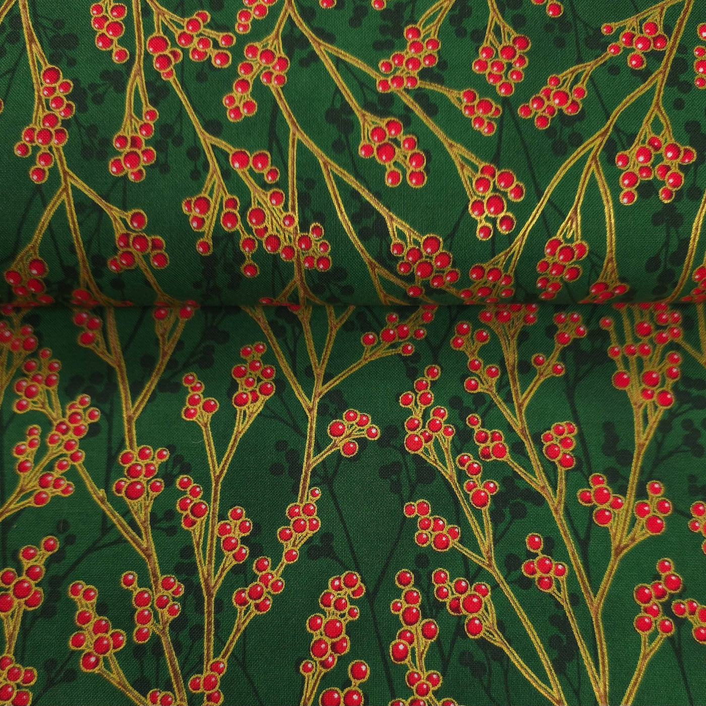 100% Cotton | Holiday Flourish | Festive Finery | Pine | Robert Kaufman