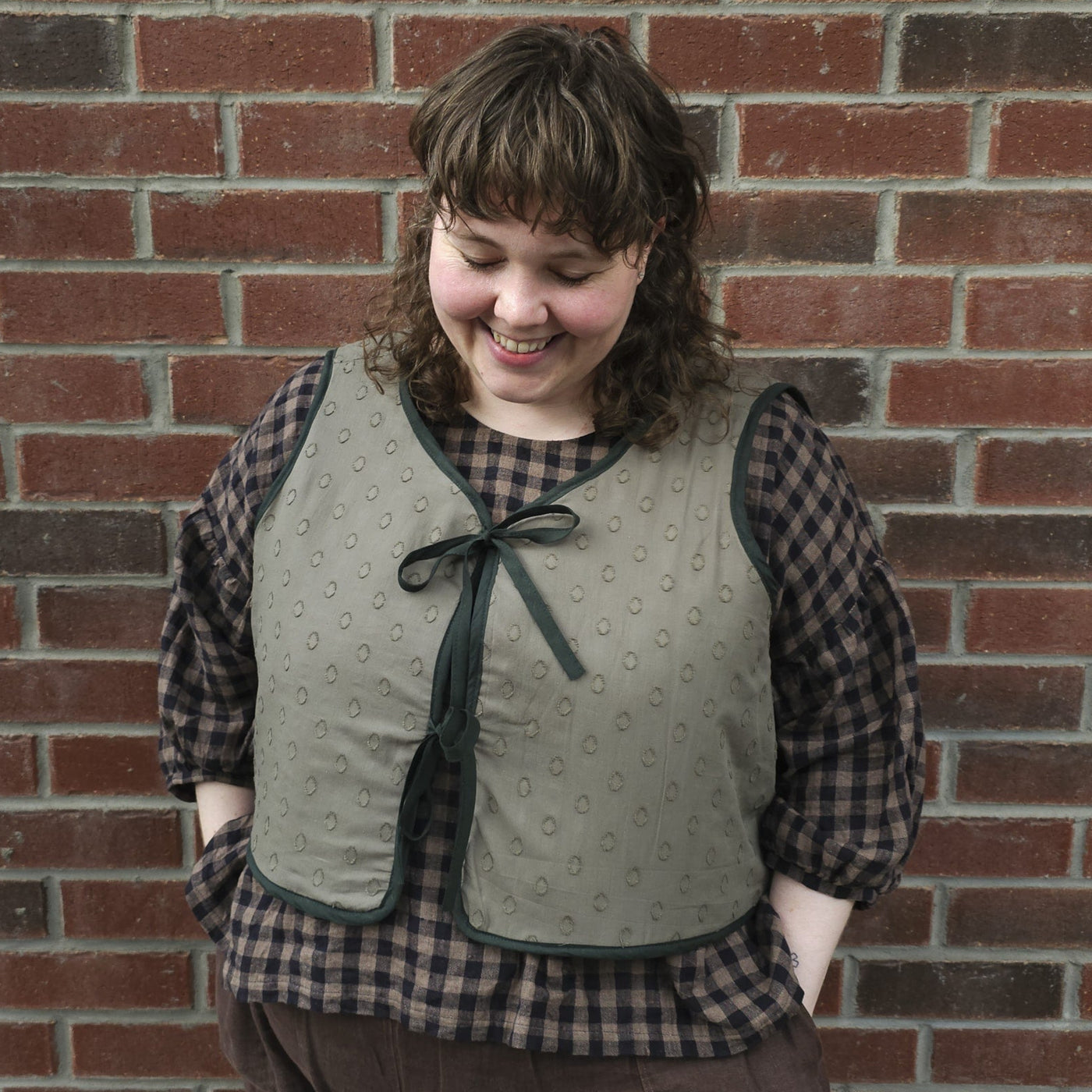 textured cotton kaki