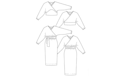 PDF Sewing Pattern | Kajo Batwing Wrap Sweater & Dress | Named Clothing