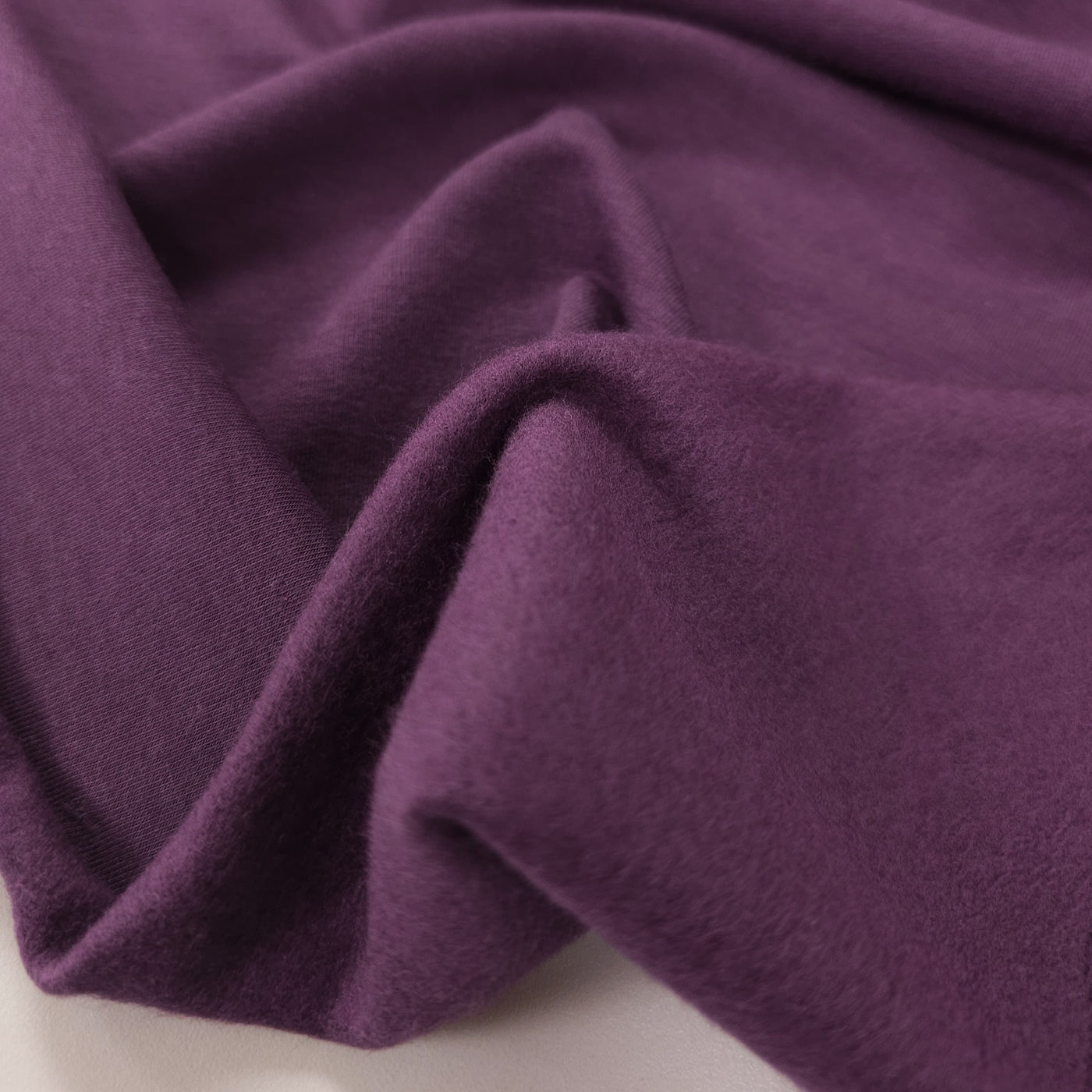 Bamboo & Cotton Sweatshirt Fabric | Plum