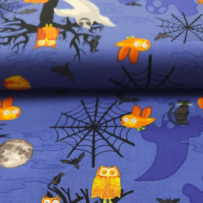 100% Cotton Fabric | Ghosts & Pumpkins
