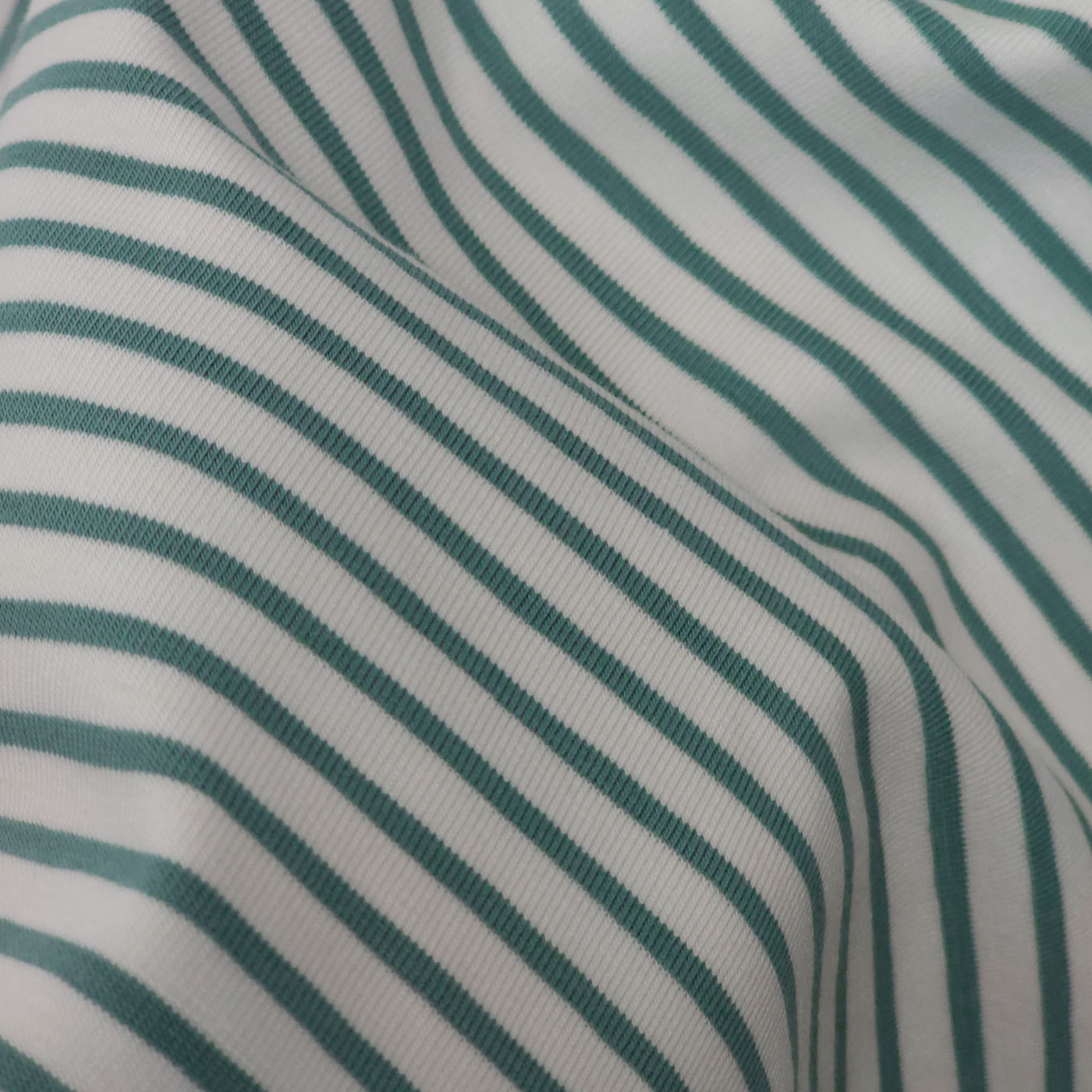 Organic Cotton Jersey | Yarn Dyed | Oeko-Tex Certified | Stripes Petrol 