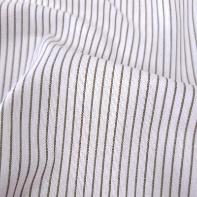 Cotton Shirting | Olive Stripes