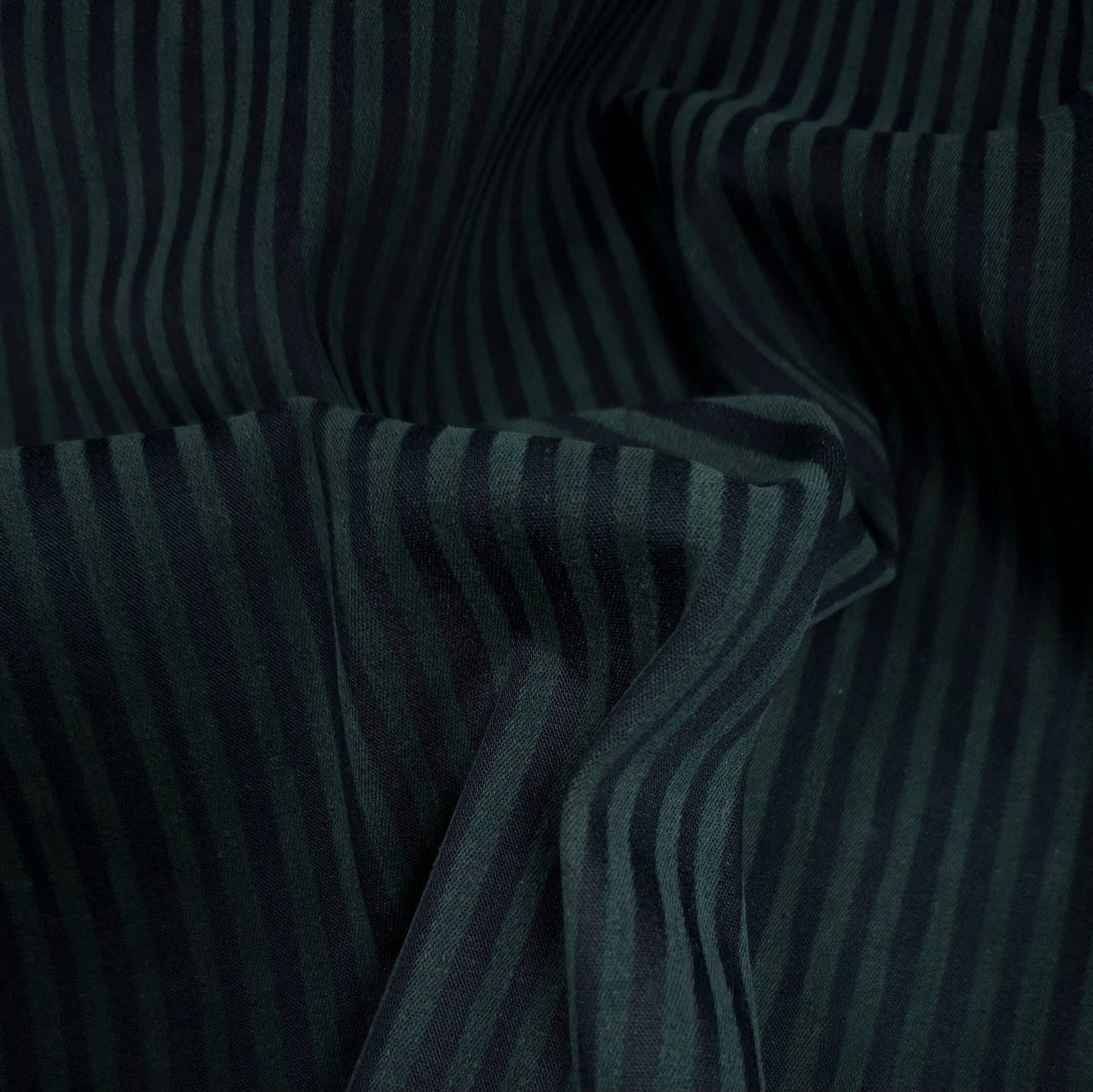 Cotton | Navy & Green Stripes