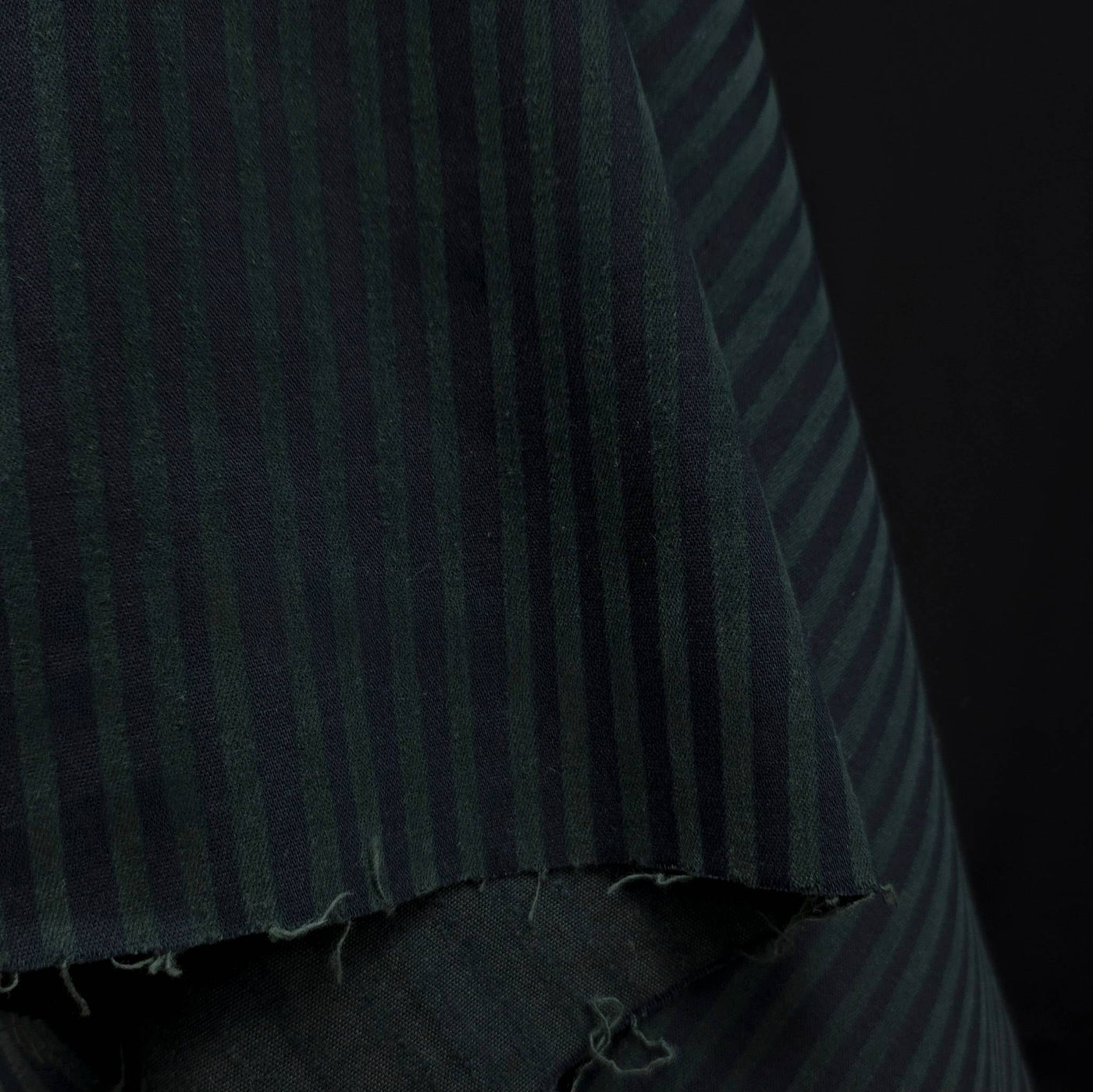 Cotton | Navy & Green Stripes