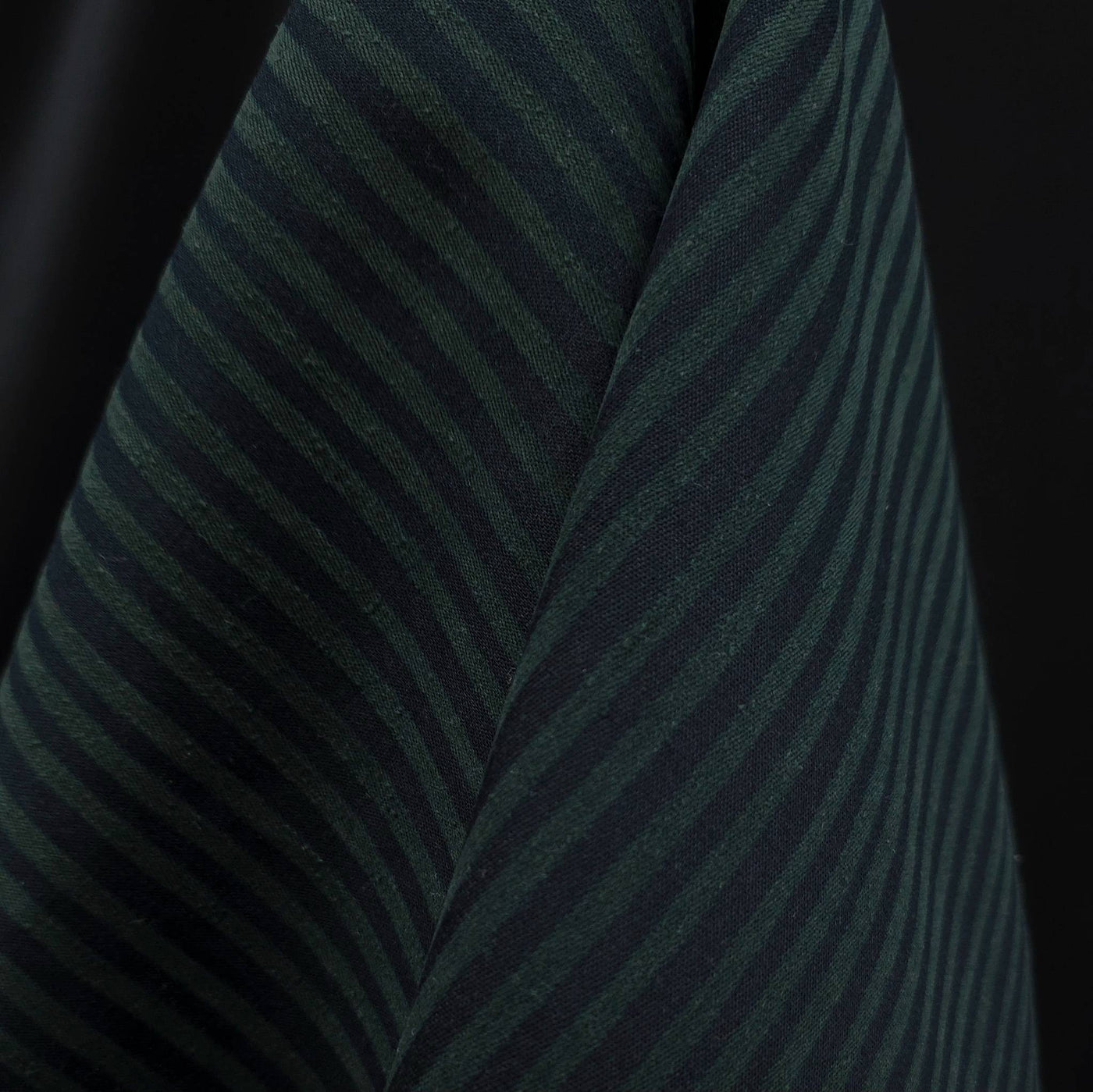 Cotton | Navy & Green Stripes