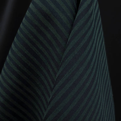 Cotton | Navy & Green Stripes