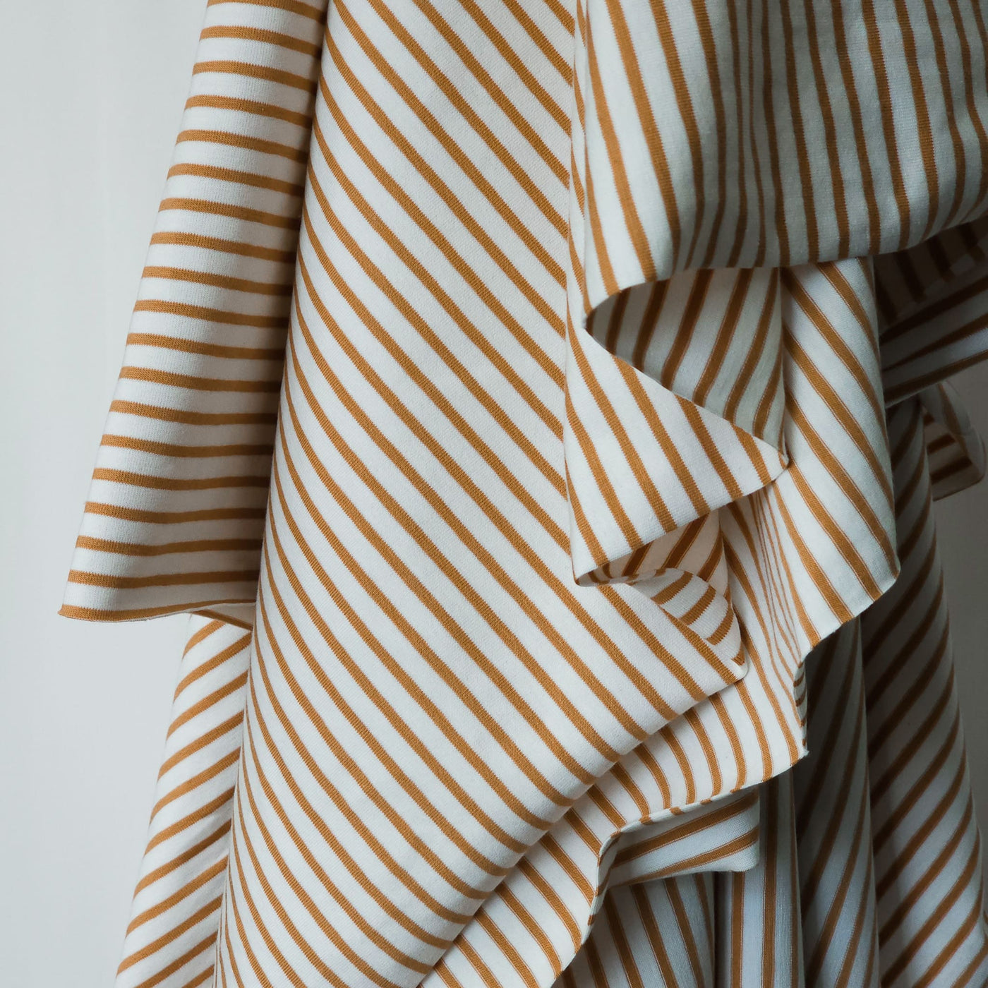 Organic Cotton Jersey | Yarn Dyed | Oeko-Tex Certified | Stripes - Biscuit