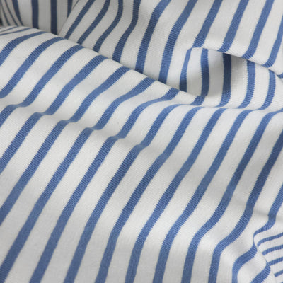 Organic Cotton Jersey | Yarn Dyed | Oeko-Tex Certified | Stripes - Blue Jeans