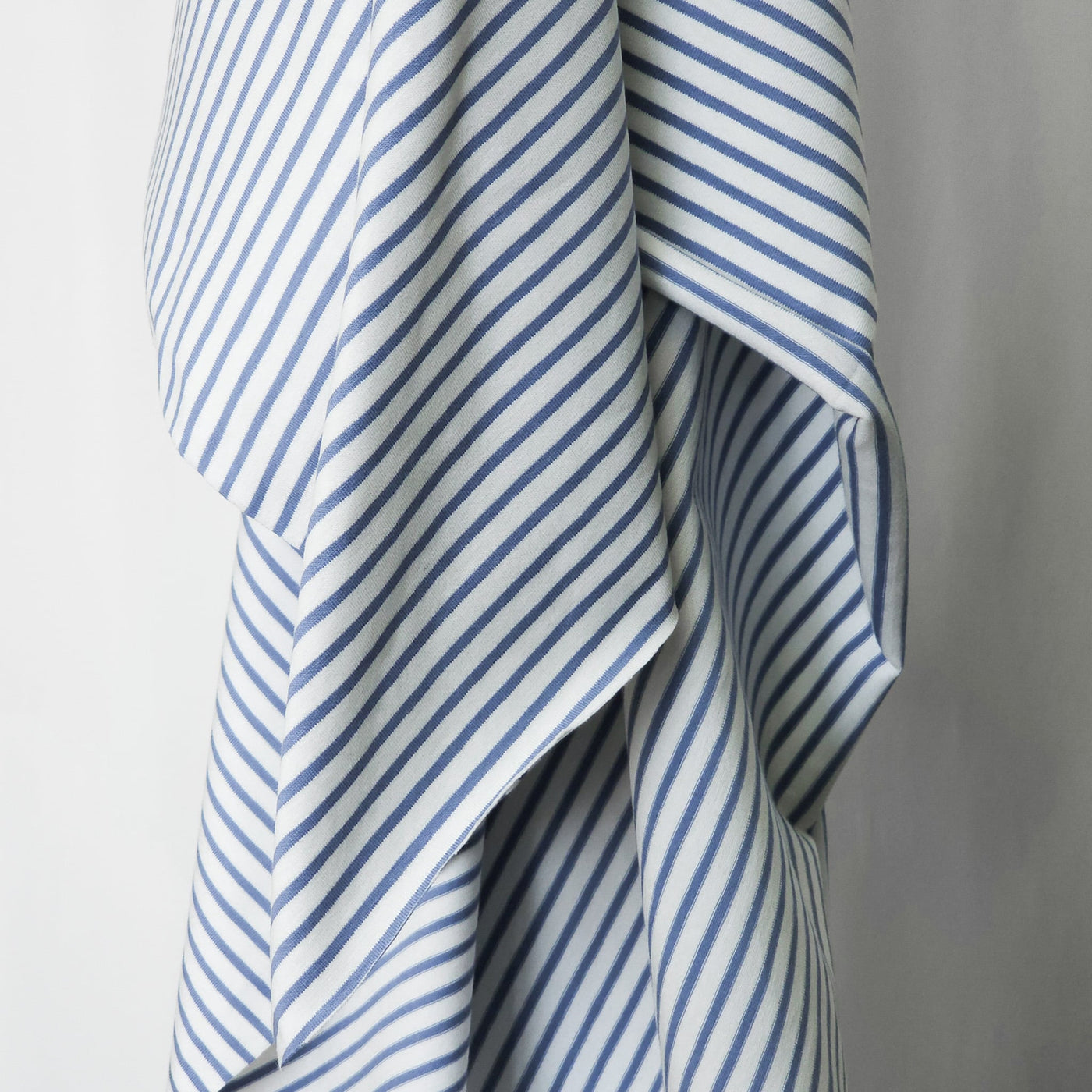 Organic Cotton Jersey | Yarn Dyed | Oeko-Tex Certified | Stripes - Blue Jeans