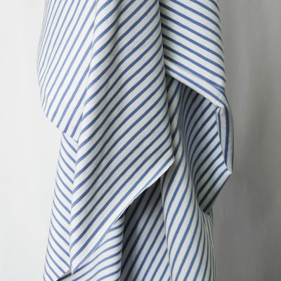 Organic Cotton Jersey | Yarn Dyed | Oeko-Tex Certified | Stripes - Blue Jeans