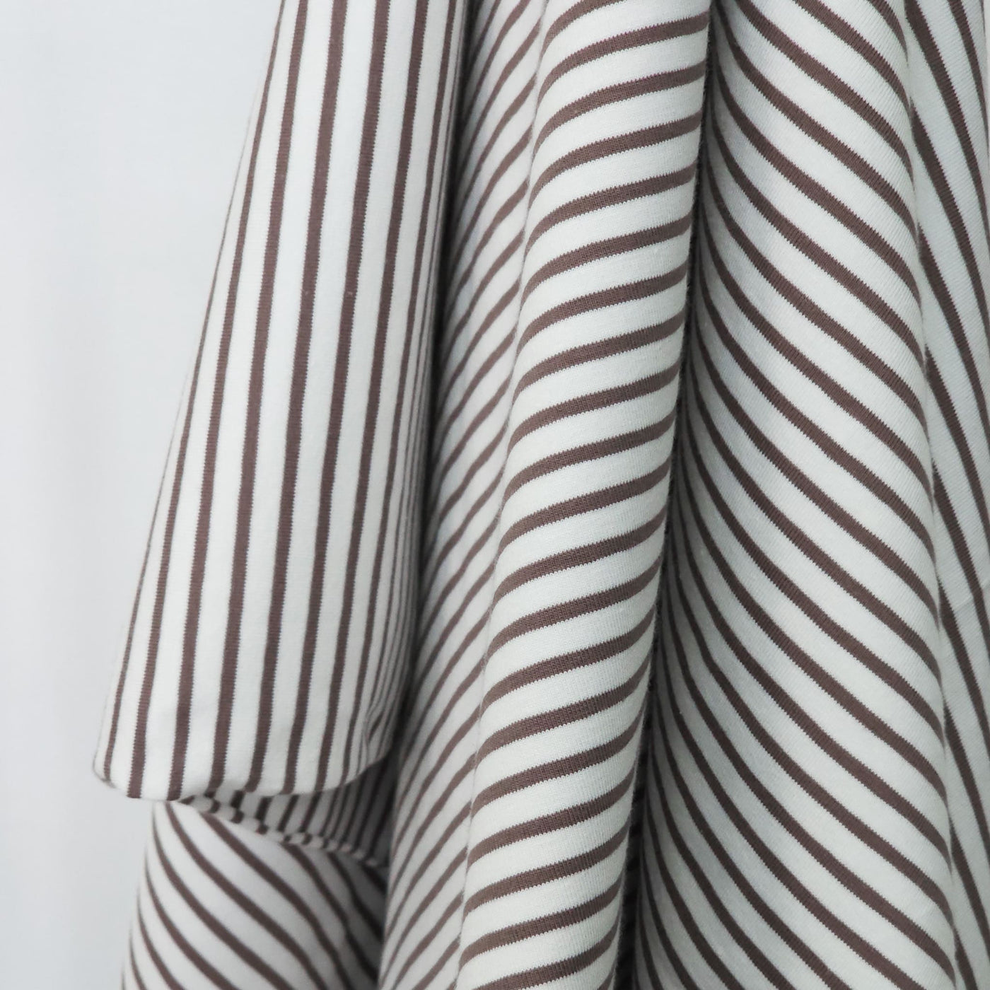 Organic Cotton Jersey | Yarn Dyed | Oeko-Tex Certified | Stripes - Borwn