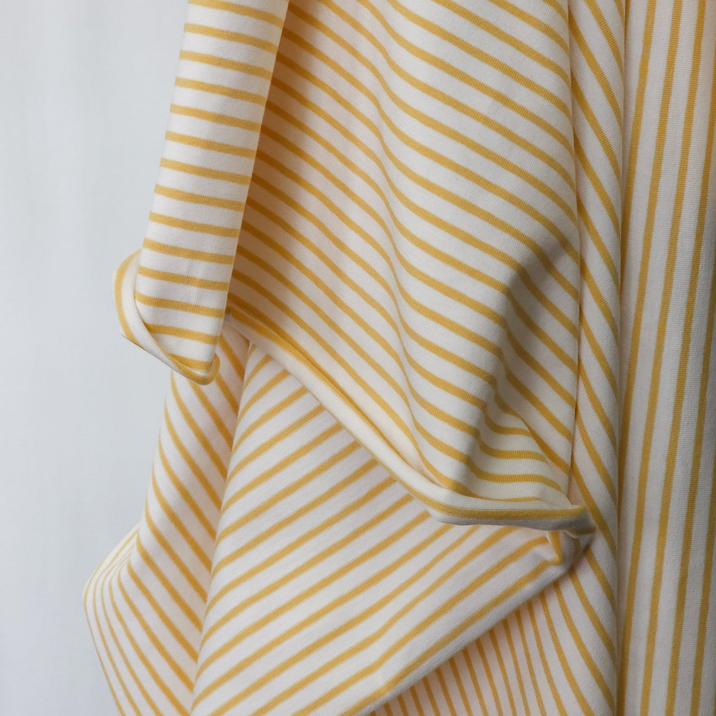 Organic Cotton Jersey | Yarn Dyed | Oeko-Tex Certified | Stripes - Ocher